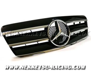 กระจังหน้า Benz W208 สีดำ ขอบโคเมียม