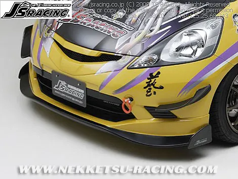 ลิ้นหน้า Jazz 08 (JS Racing) รุ่น S หรือ V สีดำ