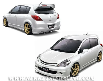 ชุดแต่งรอบคัน Tiida 5 ประตู Impul ชุดเต็ม FRP ก่อน MC