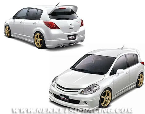 ชุดแต่งรอบคัน Tiida 5 ประตู Impul ชุดเต็ม FRP ก่อน MC