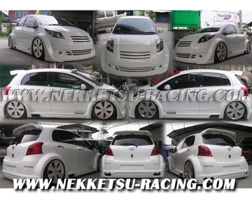 ชุดแต่งรอบคัน TOYOTA YARIS WIDE BODY VIP ผลิตจาก Fiber